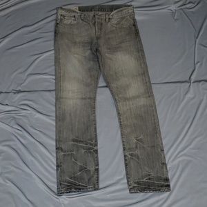 Polo gray varick slim straight jeans button fly